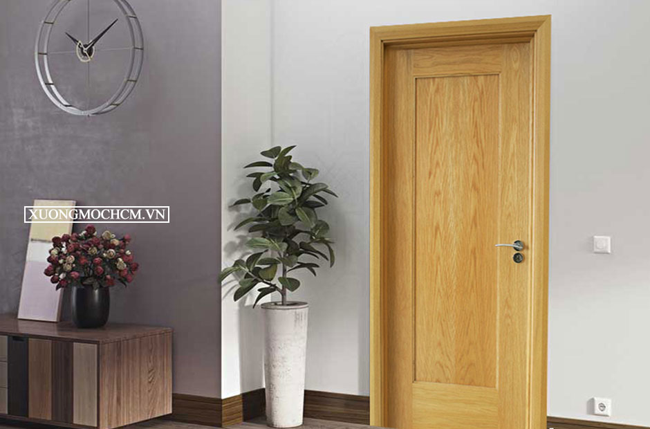 Mẫu cửa gỗ phòng ngủ đẹp 2022 gỗ sồi tự nhiên